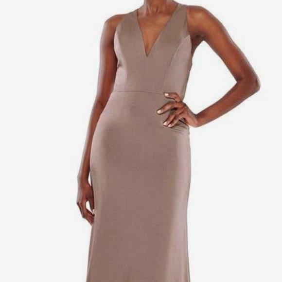 New with Tags Champagne Evening Gown - Picture 1 of 4